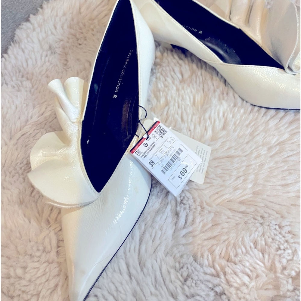 Zara collection mini heels off white stilettos!